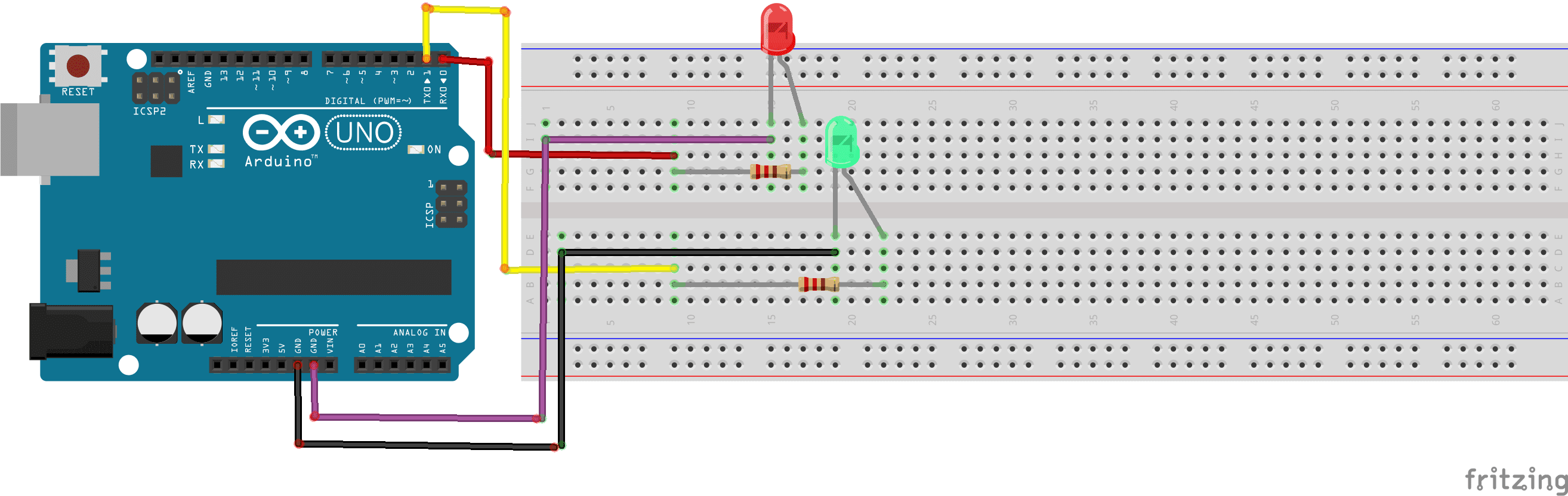dræne opbevaring Kollegium Blink two LEDs with Arduino