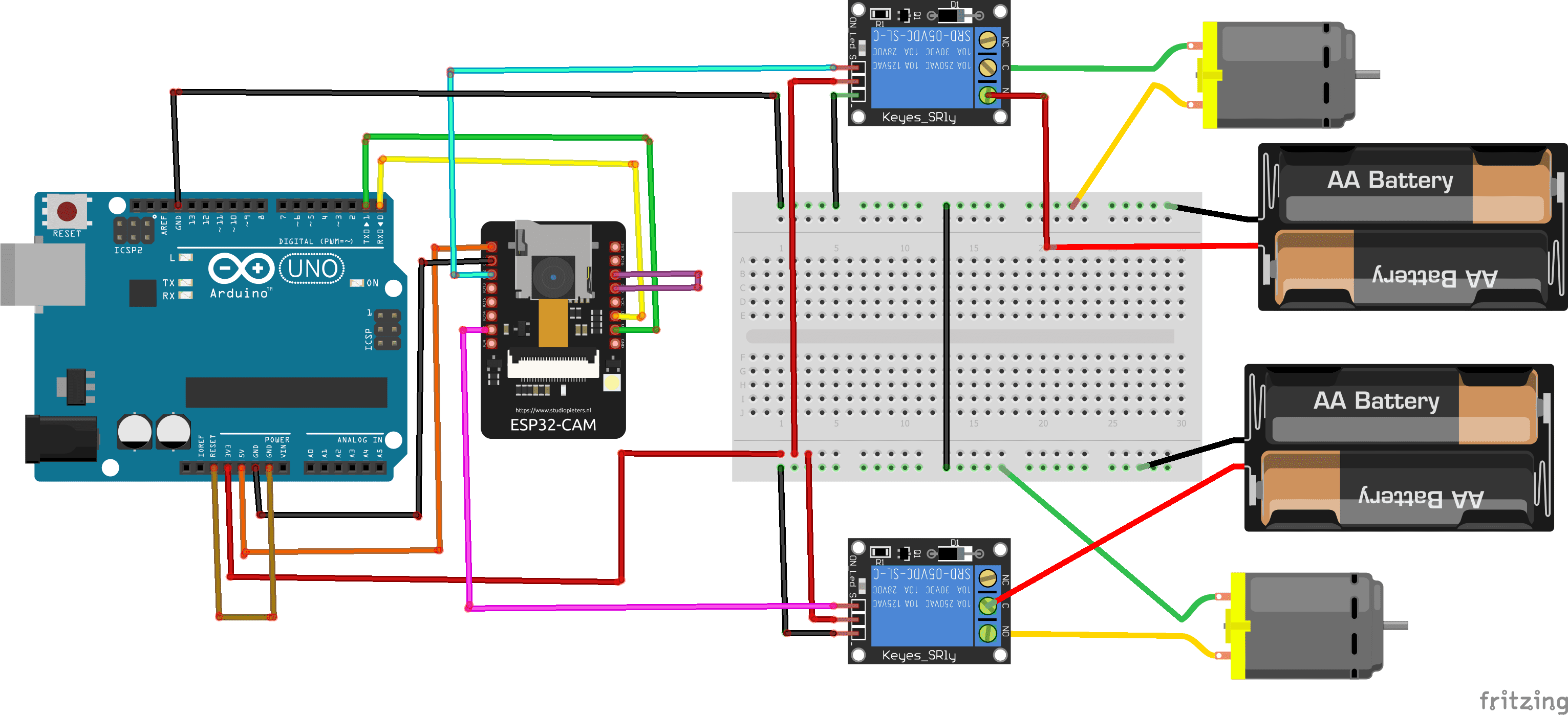 ESP32-CAM Remote Controlled Car Robot Web Server