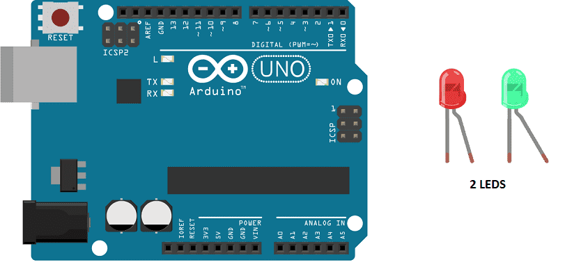 Led blinking using arduino (4 Examples) with code, circuit and video