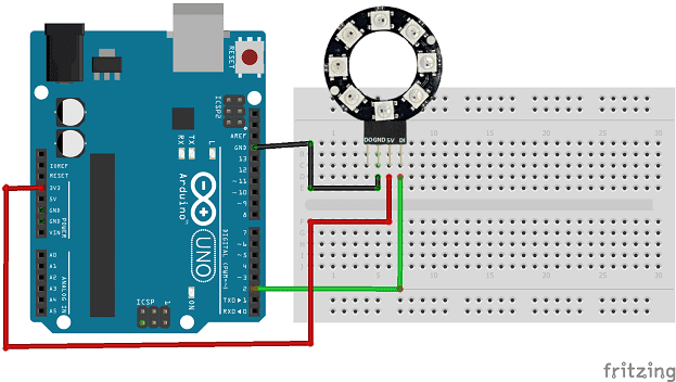Turn on Neopixels by Arduino