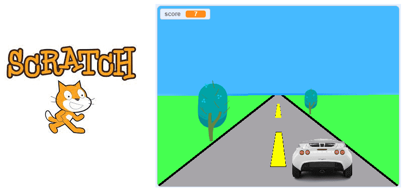 Let's Make 2 player Car Racing Game in Scratch
